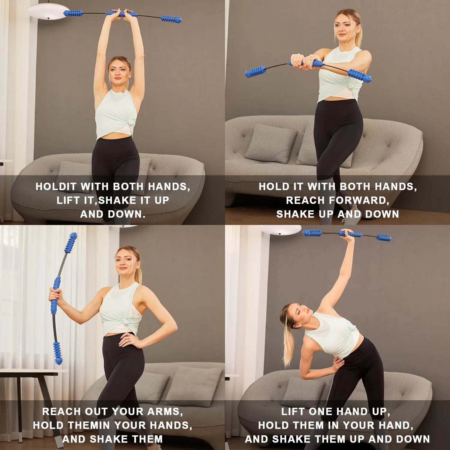 Elastic fitness bar high-frequency vibration activates deep muscle vitality