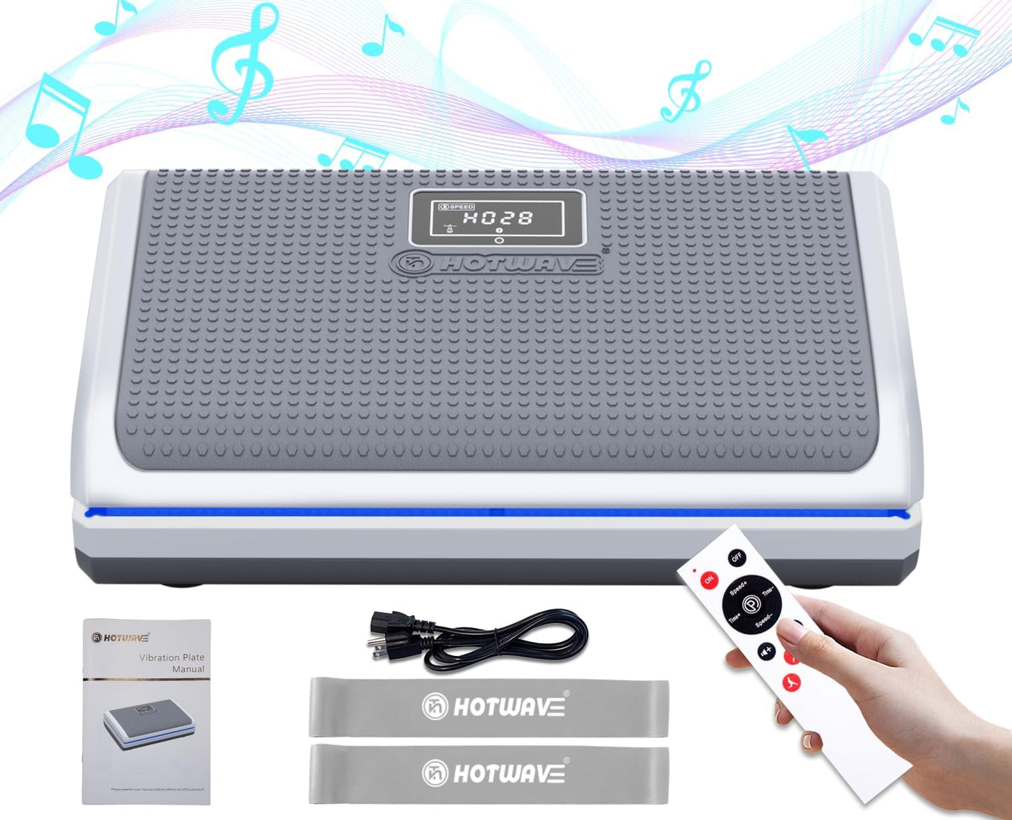 HOTWAVE Bluetooth Vibration Plate – Fat Burn & Muscle Toning Machine