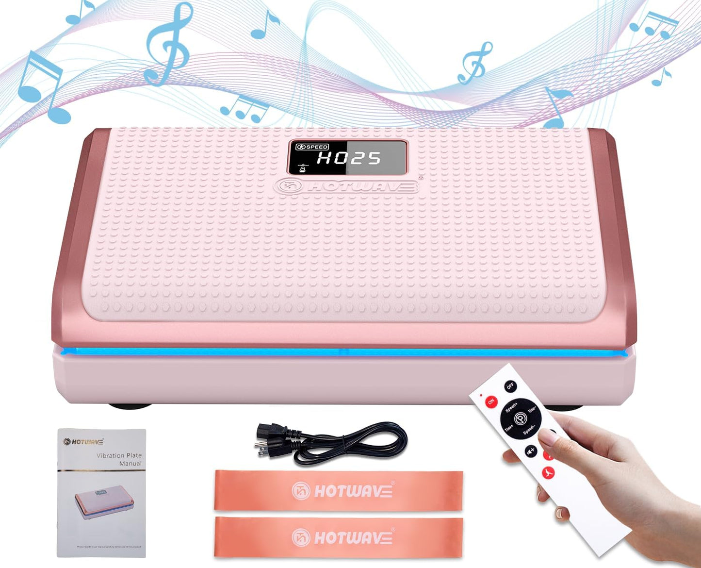 HOTWAVE Bluetooth Vibration Plate – Fat Burn & Muscle Toning Machine