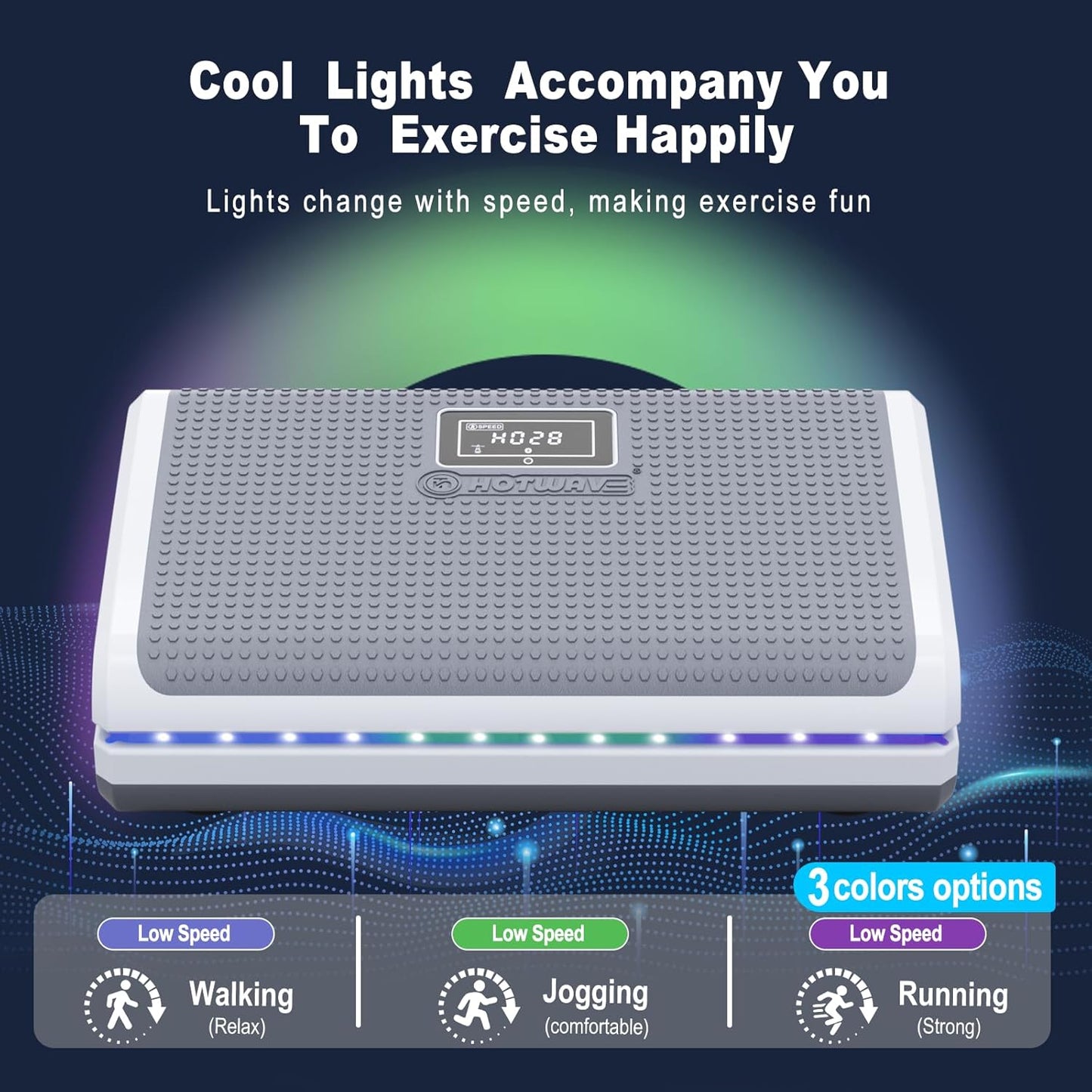 HOTWAVE Bluetooth Vibration Plate – Fat Burn & Muscle Toning Machine