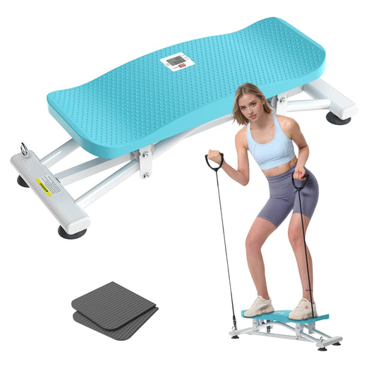 HOTWAVE New Upgrade Ski Simulator Machine - 300 lbs Capacity Indoor Fitness Equipment for Core, Leg & Ab Workout with LCD Monitor, Full Body Balance Trainer