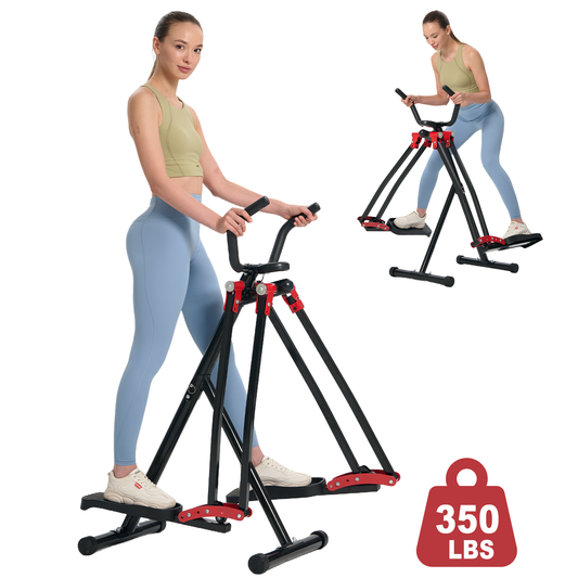 Spacewalker-Air Walker Exercise Machine, Cardio Cross Trainer Glider for Home Exercise, Foldable Elliptical for Small Spaces, 350LBS Weight Capacity