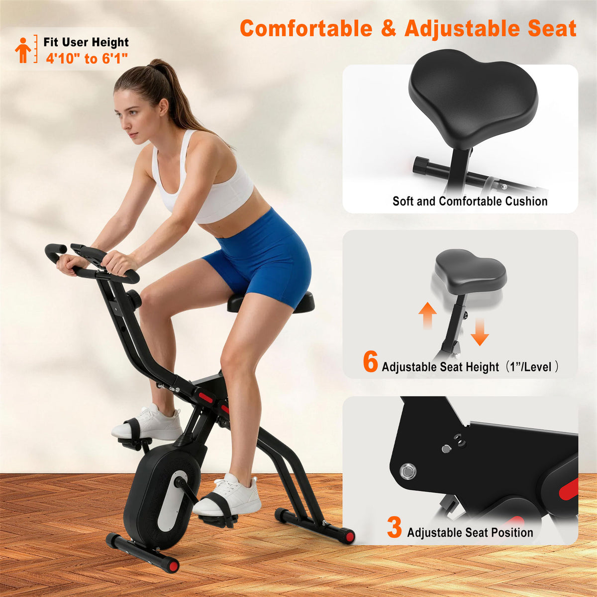 HOTWAVE Slide Rail Exercise Bike