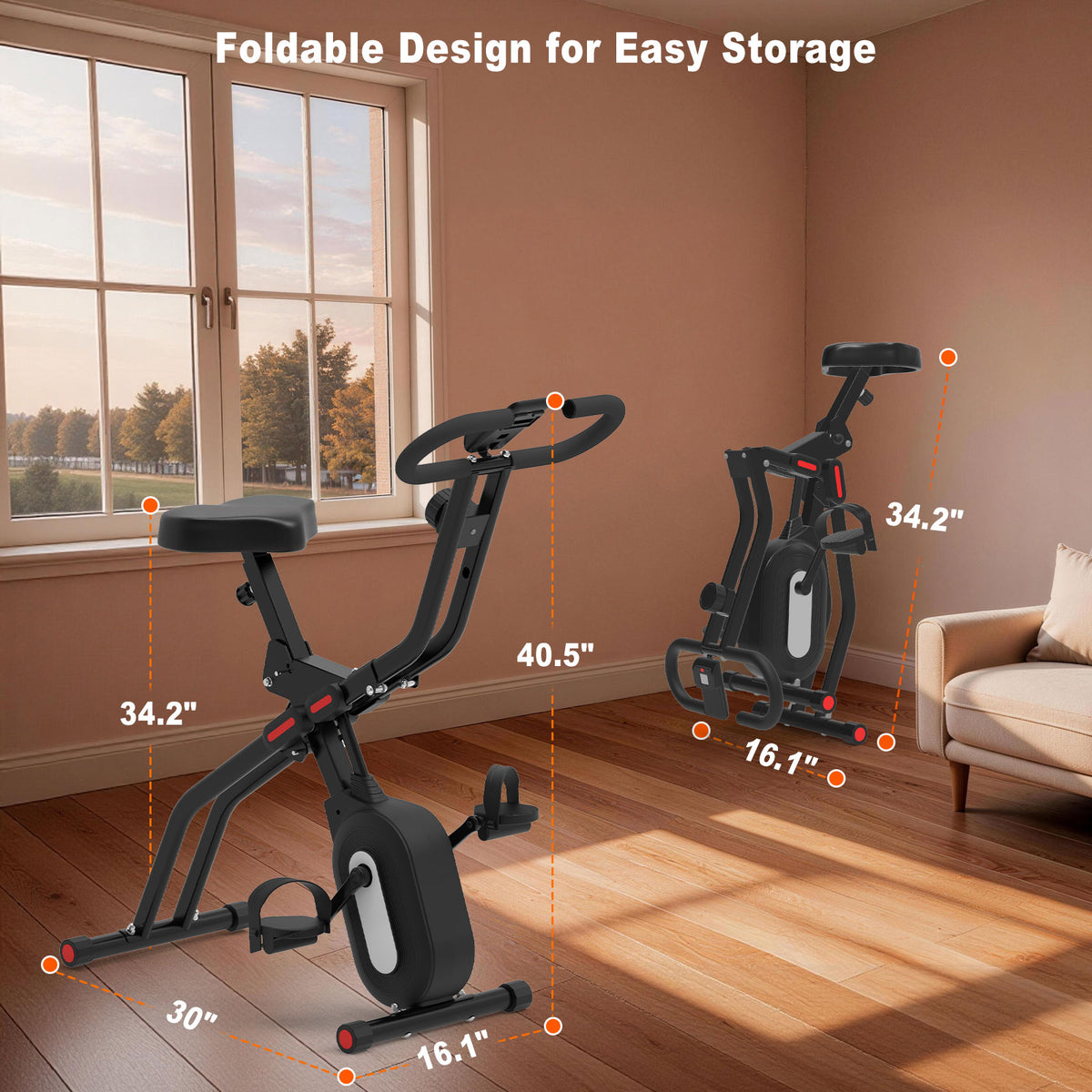 HOTWAVE Slide Rail Exercise Bike