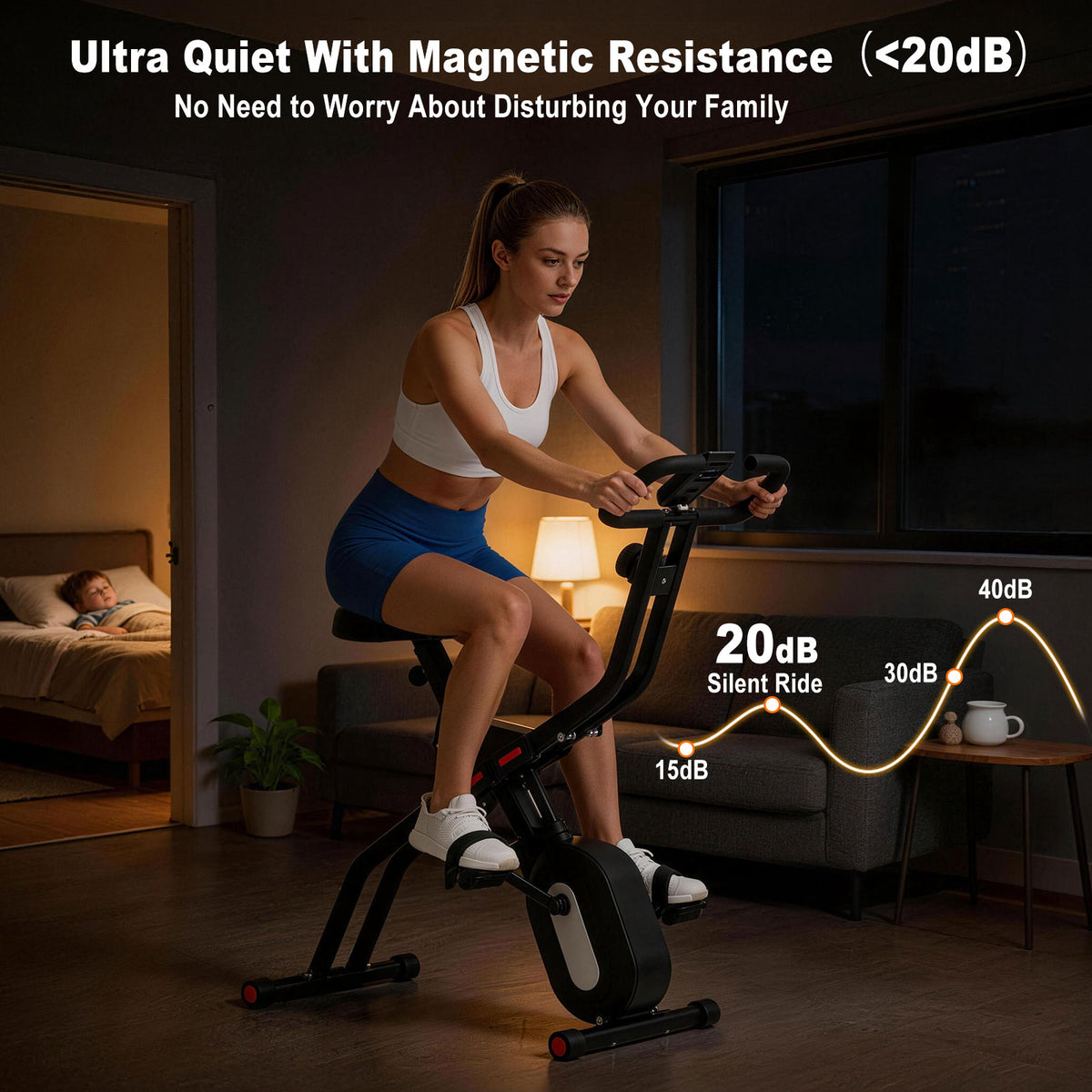 HOTWAVE Slide Rail Exercise Bike