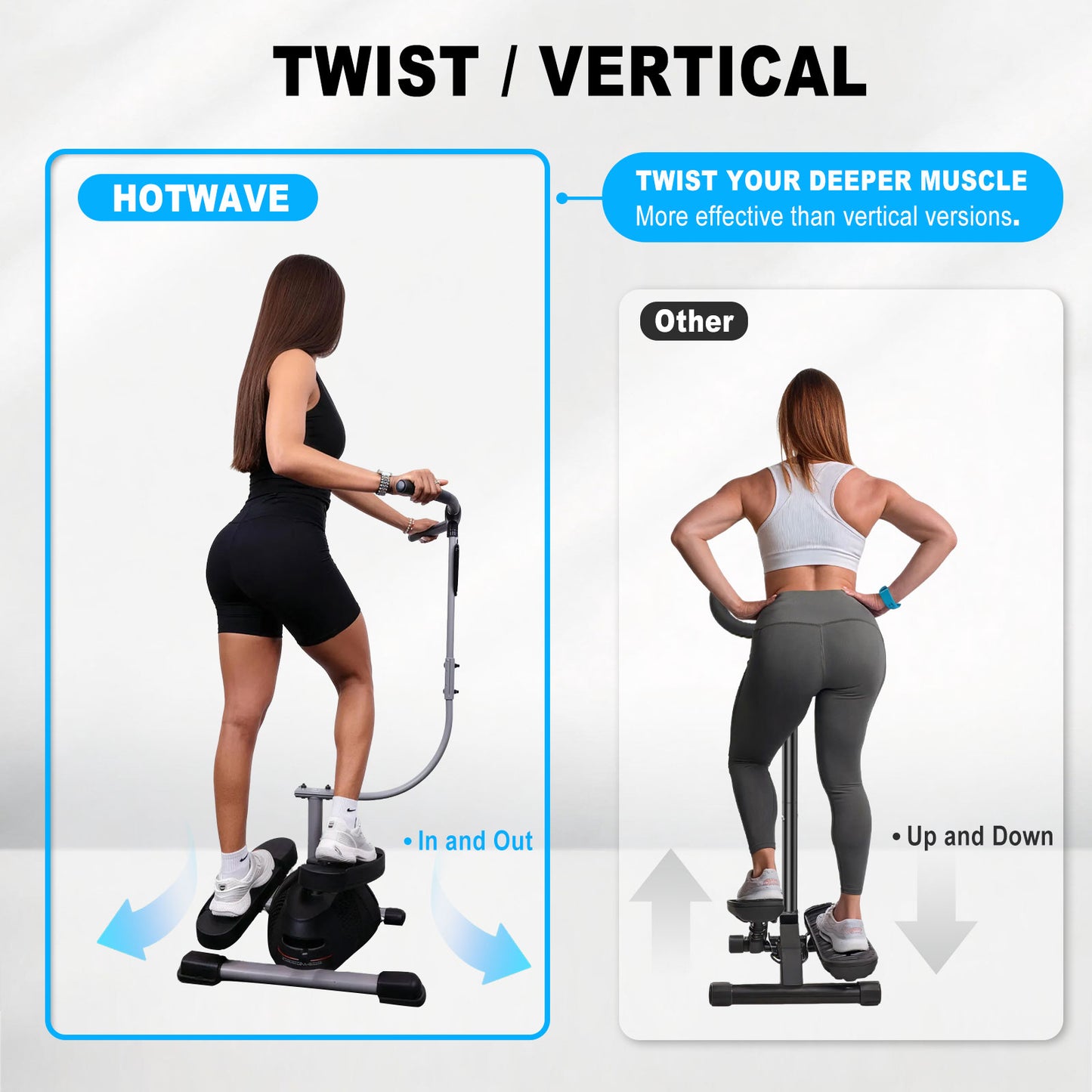 HOTWAVE Sculpt Walker Pro, Twist Stepper Machine for Home Fitness