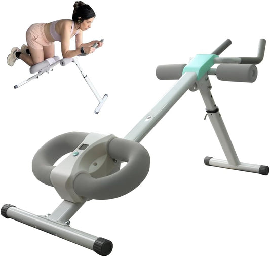 HOTWAVE Ab Workout Equipment Abdominal Trainer, Adjustable Ab Machine at Home Gym, Foldable Abdominal Exercise Machine, Core & Ab Trainer Machine for Stomach Workout with LCD Monitor