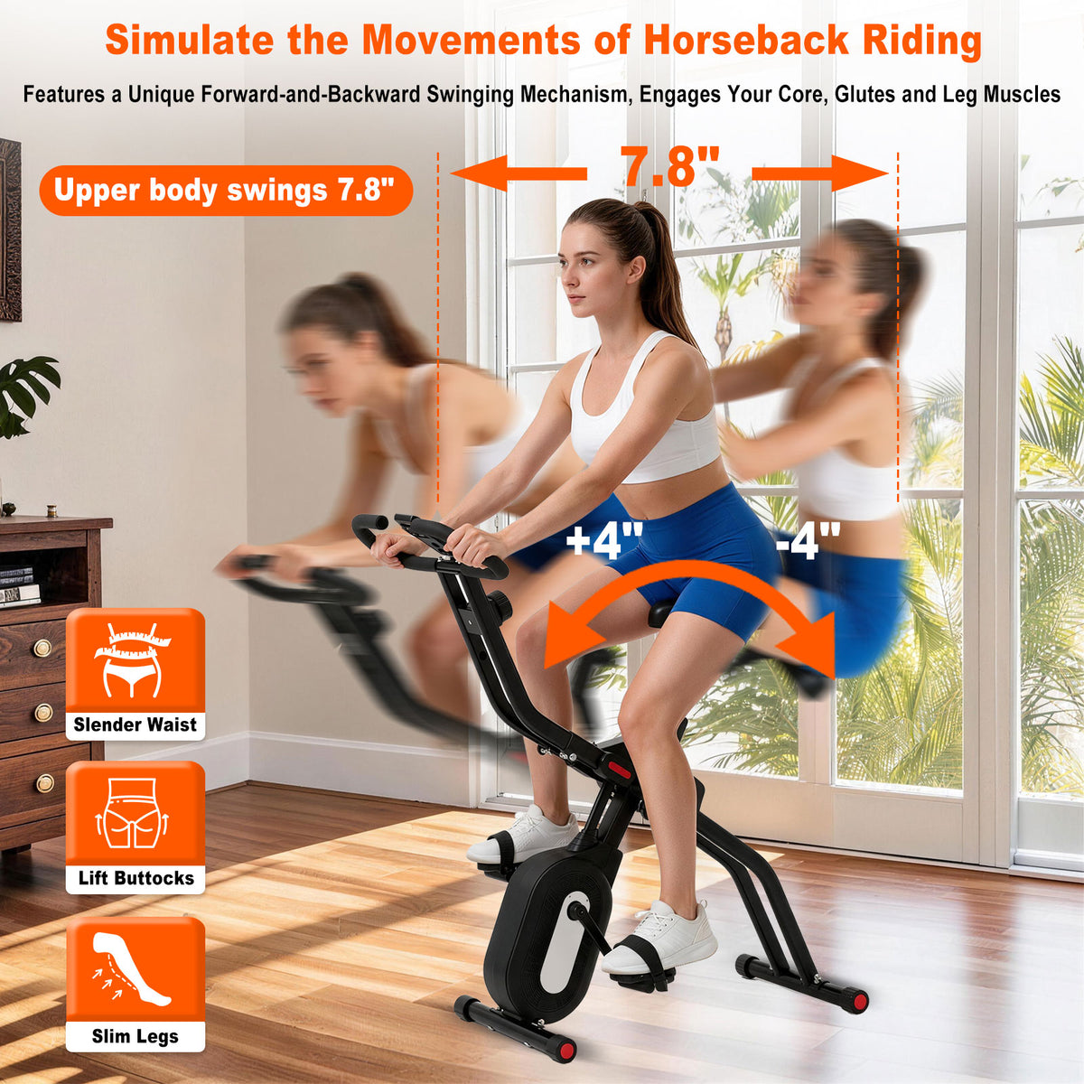 HOTWAVE Slide Rail Exercise Bike