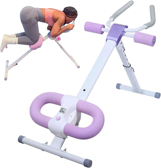 HOTWAVE Ab Workout Equipment Abdominal Trainer, Adjustable Ab Machine at Home Gym, Foldable Abdominal Exercise Machine, Core & Ab Trainer Machine for Stomach Workout with LCD Monitor
