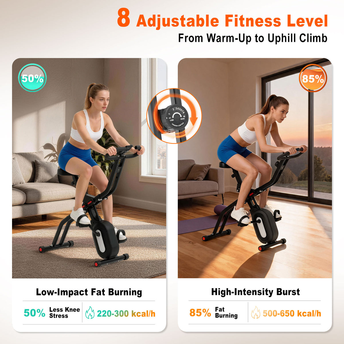 HOTWAVE Slide Rail Exercise Bike