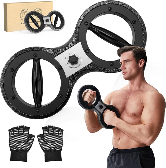 HOTWAVE Burn Machine Arm Workout, Spinning Rotator Shoulder Burn Machine - 360 Degree Rotating Burn Machine Arm Workout Equipment Machine for Men&Women with Boxing Gloves Adjustable Resistance